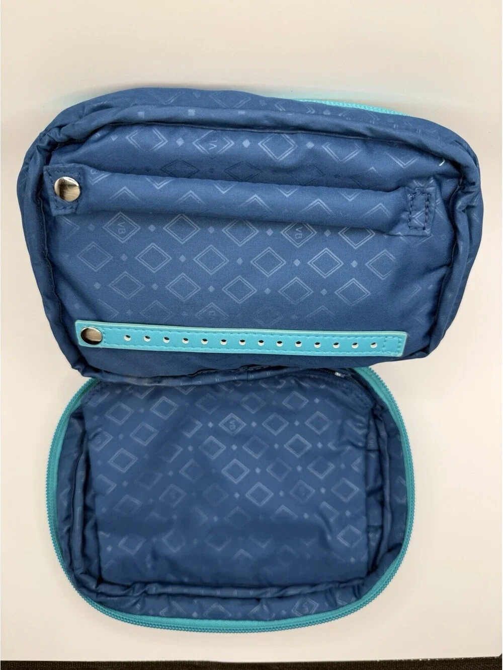 Vera Bradley COMPACT TRAVEL COSMETIC Jewelry POUCH PEACOCK GARDEN Pattern